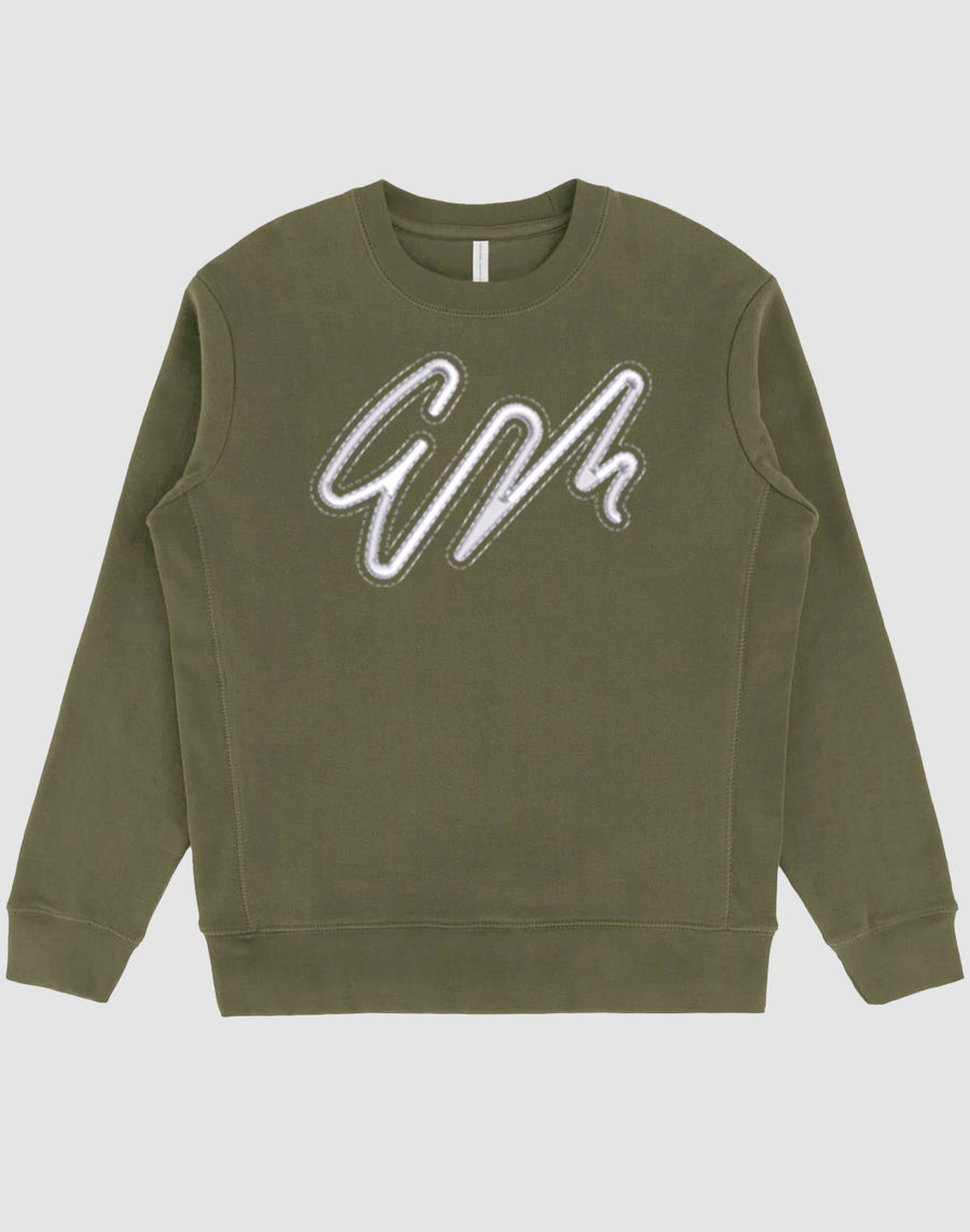 Embroidered Enhanced WM Logo Crewneck