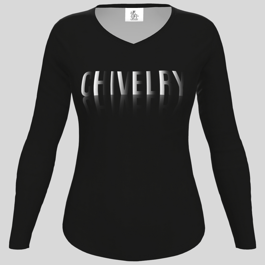 Women Long Sleeves V-Neck T-Shirt