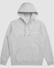 Embroidered White Montagne Hoodies